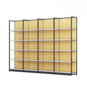 Retail Metal Wood Grocery Store Furniture Display Supermarket Wooden Shelf supermarket racks
