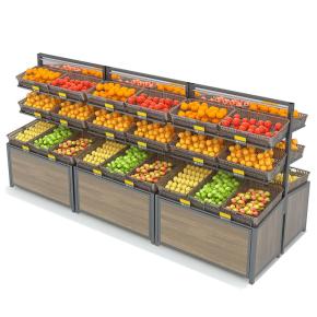 Wholesale Agro Store Metal Supermarket Vegetable And Fruit Display Storage Rack Shelves