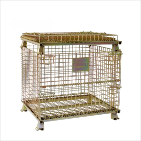 Customized Warehouse Storage Collapsible Stackable Metal Steel Wire Mesh Pallet Cage